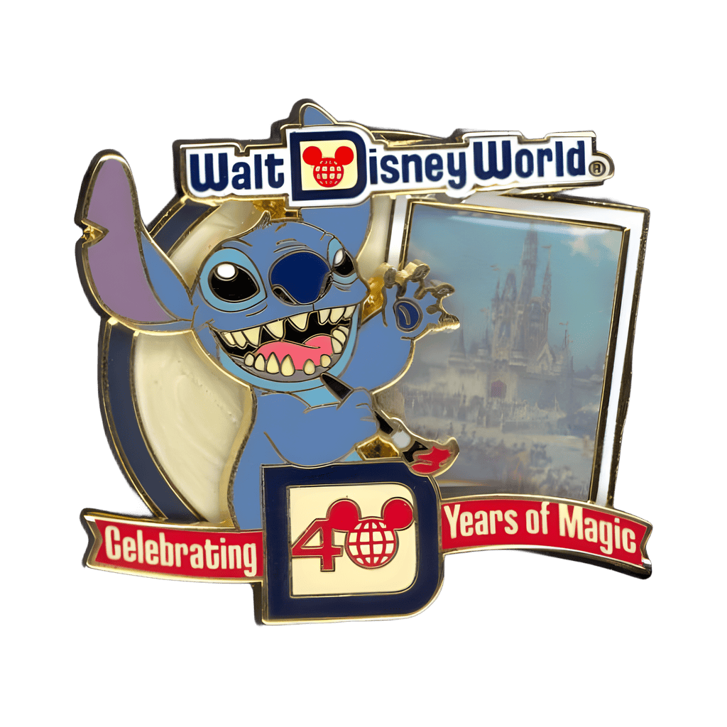 Stitch and Cinderella's Castle Disney pin