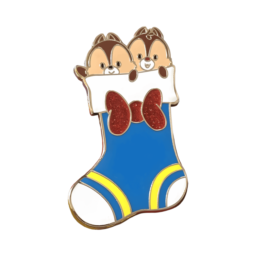 Stockings Four Pin Set - Chip and Dale Disney pin
