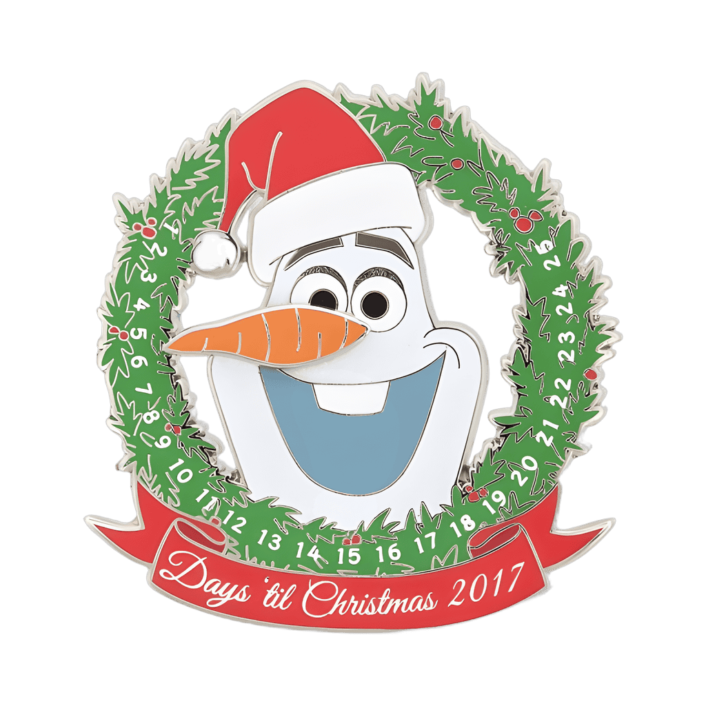 Olaf with Wreath Disney pin