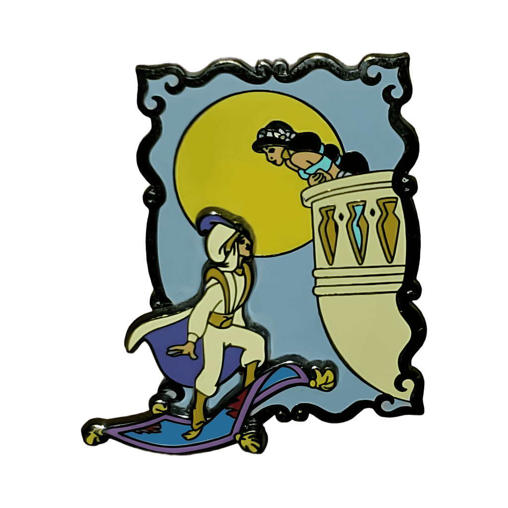 Aladdin and Jasmine kiss Disney pin