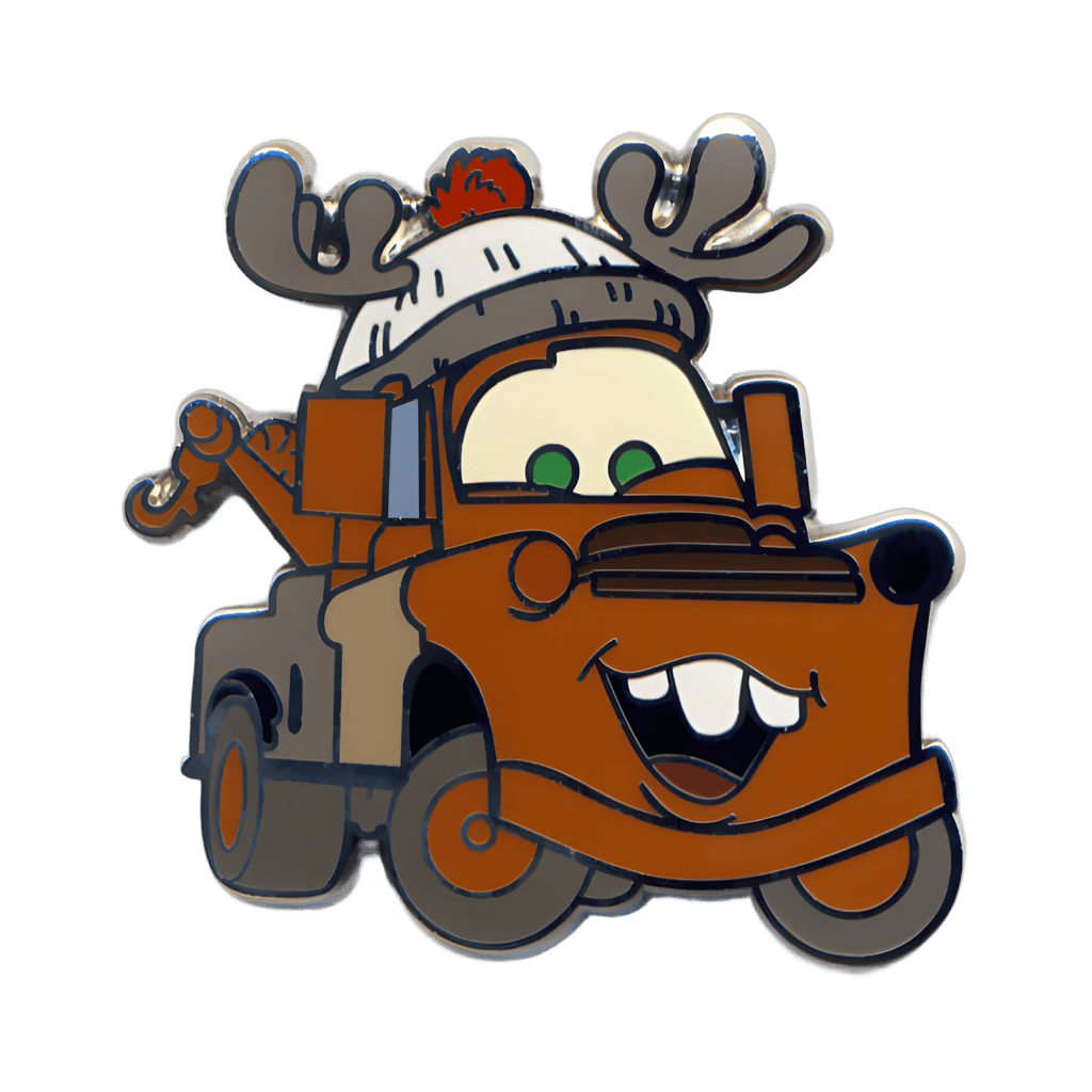 Tow Mater wearing an Antler Hat Disney pin