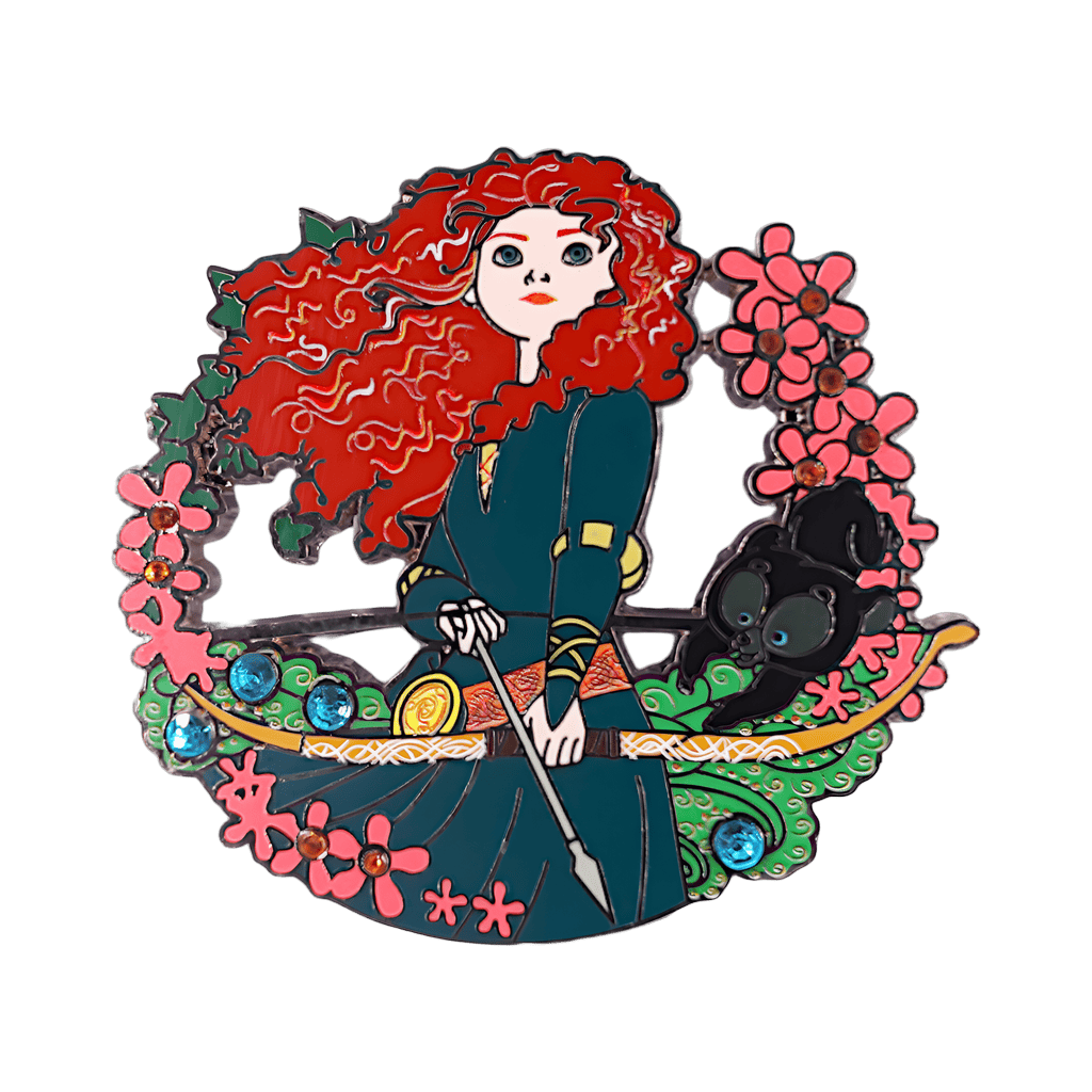 Merida Princess Floral Wreath Disney pin