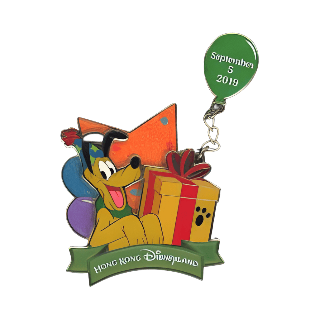 2019 - Pluto Birthday Present and Chained Balloon Disney pin
