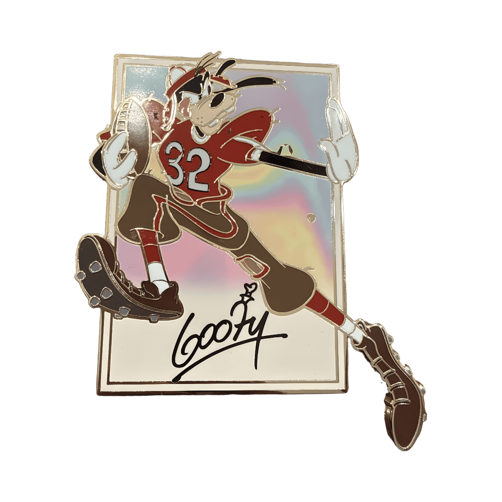 Goofy Playing Football - Holographic Chaser Disney pin