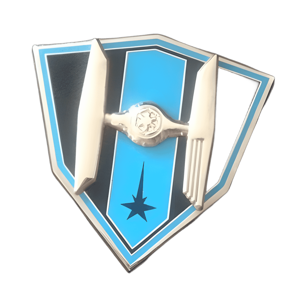 TIE fighter badge Disney pin