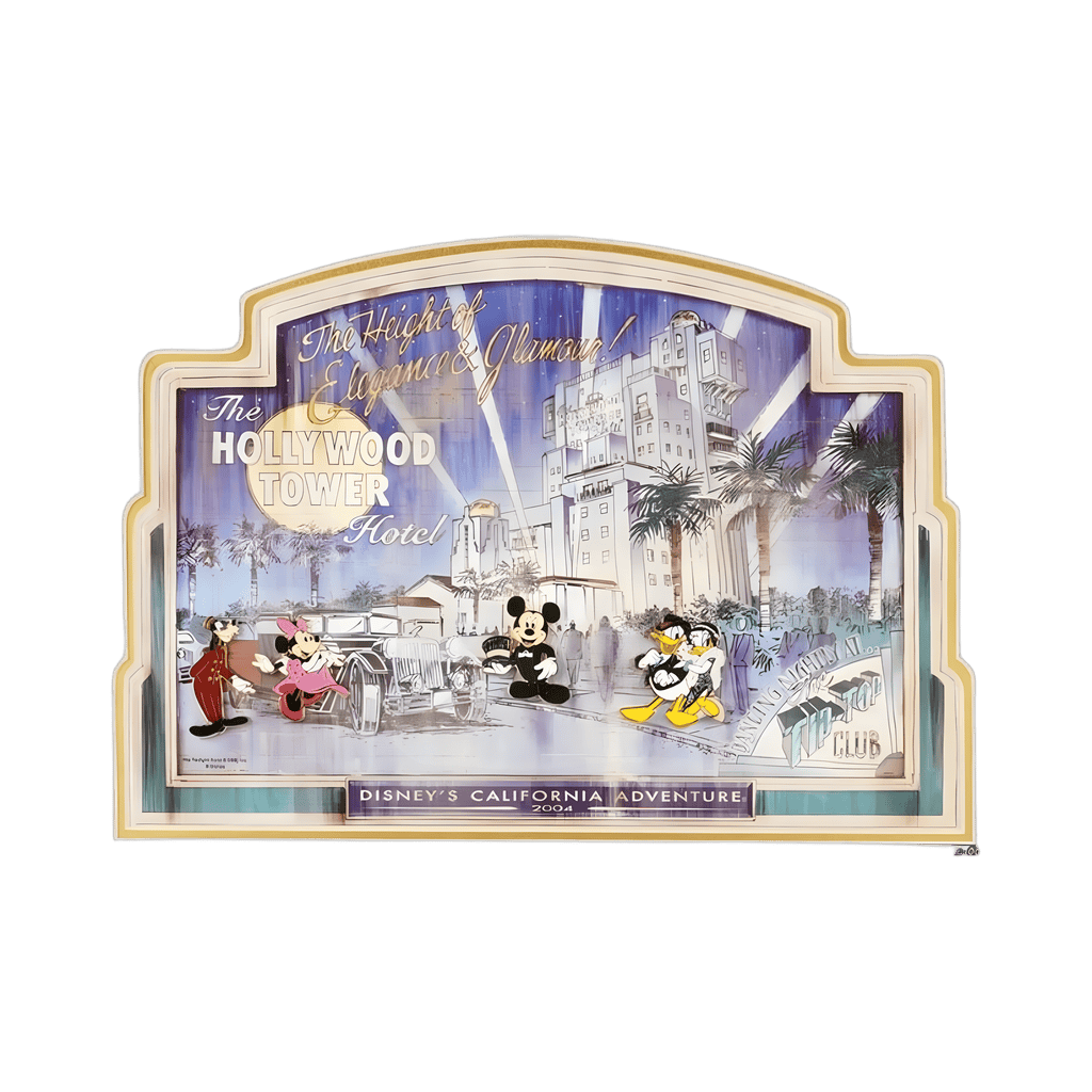 Premiere Arrival Hollywood Tower Arrival Framed Set Disney pin