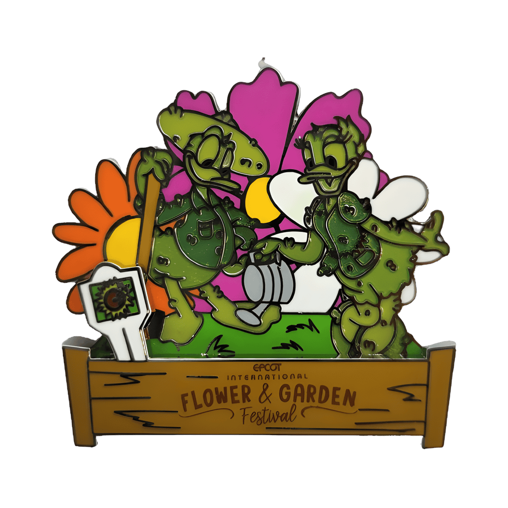 Donald and Daisy Topiaries Disney pin