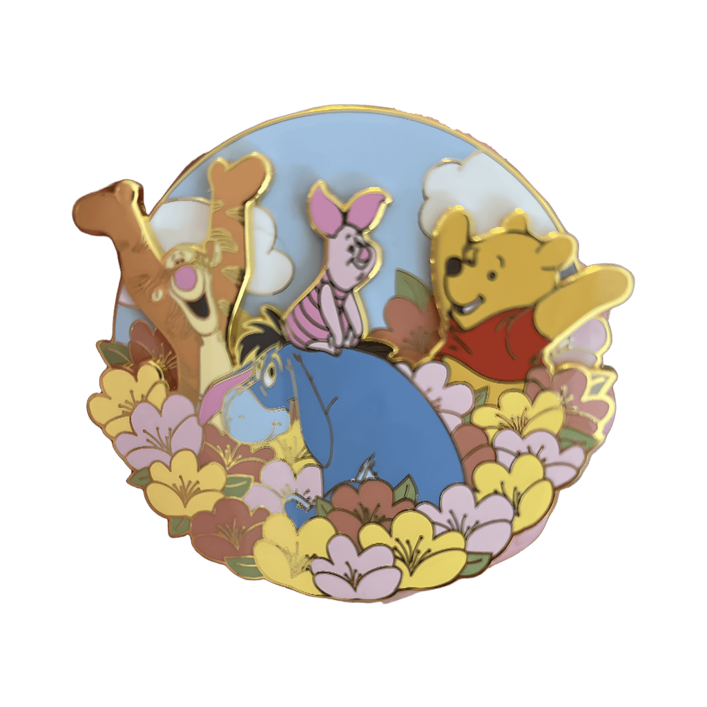 Pooh Bear Friends in Flowers Disney pin