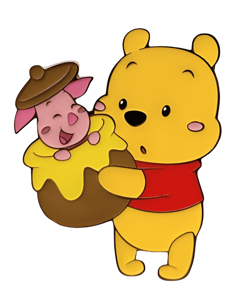 Cute Pooh & Piglet in honey pot Disney pin