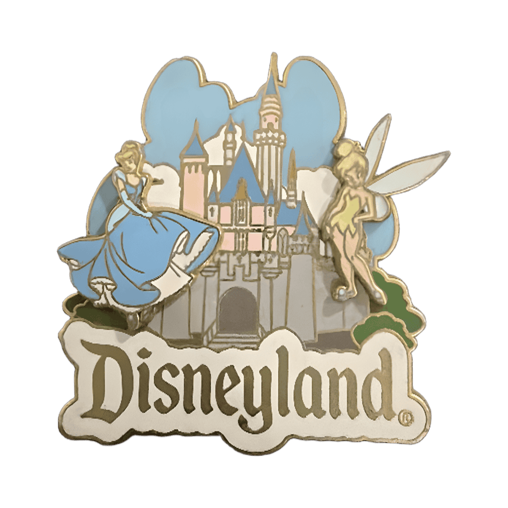 Disneyland Castle Cinderella and Tinker Bell Disney pin