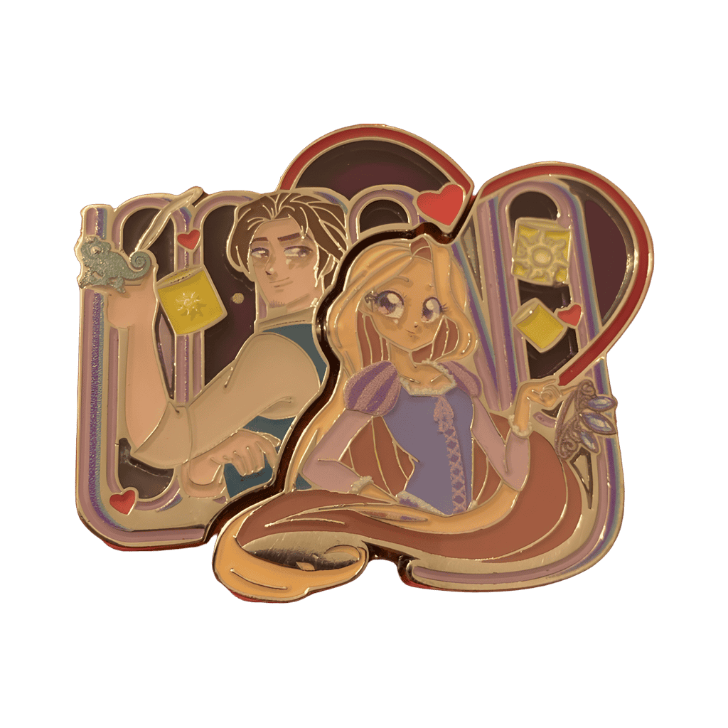 Rapunzel and Flynn Valentines Magnet Disney pin