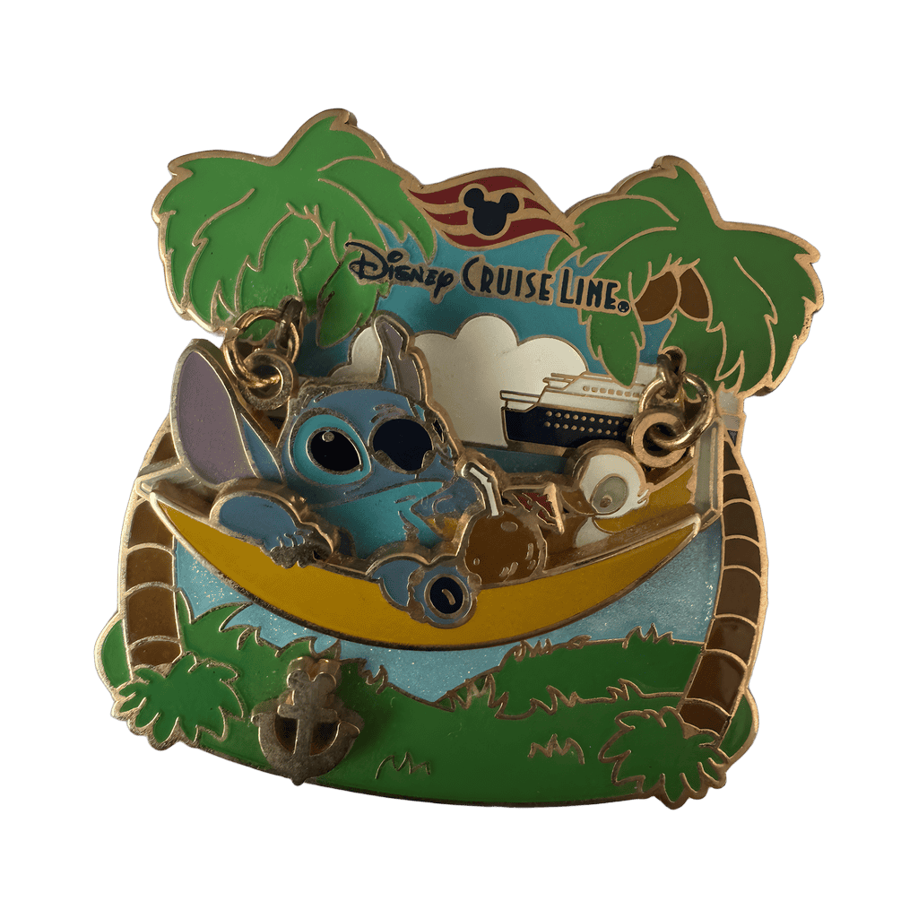 Stitch in Hammock with Duckling Disney pin