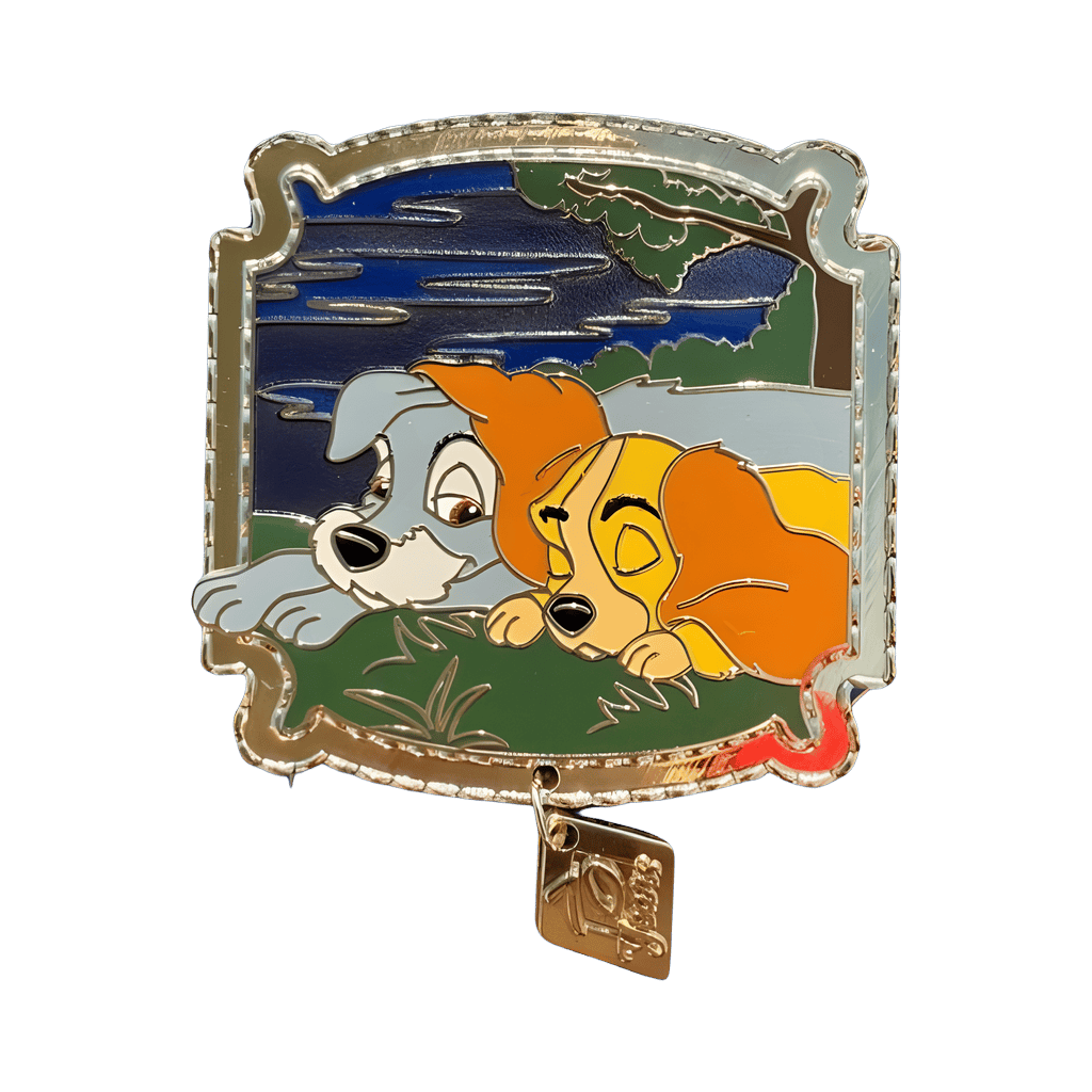 Napping Lady and Tramp Disney pin