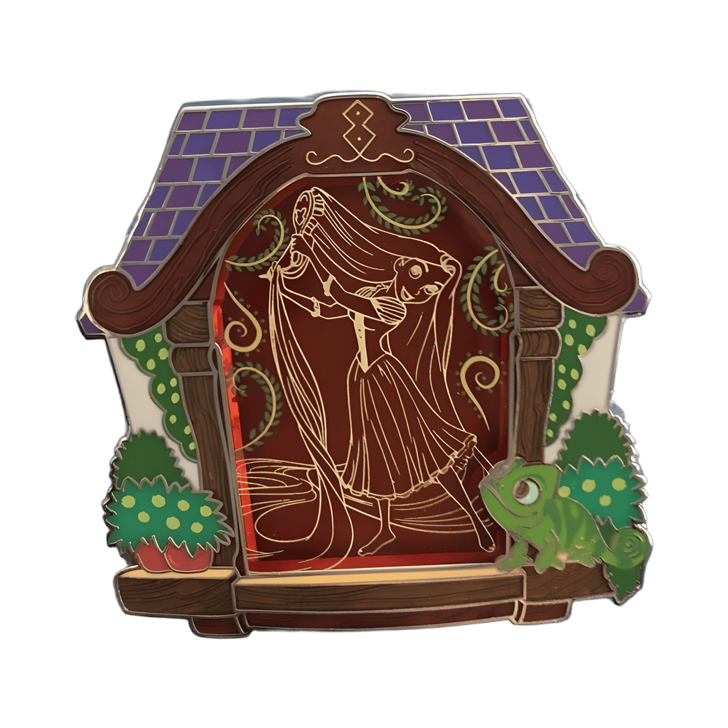 Version #1 - Rapunzel Combing Hair Disney pin