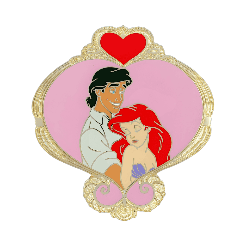 The Little Mermaid - Ariel And Prince Eric Heart Crest Disney pin