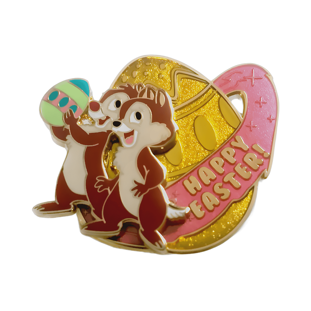 Chip & Dale Holding and Easter Egg Disney pin