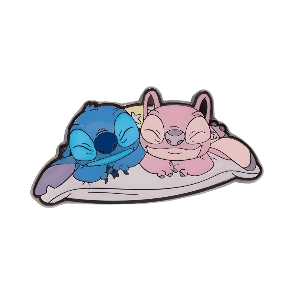 Stitch and Angel Sleeping on Pillow Disney pin