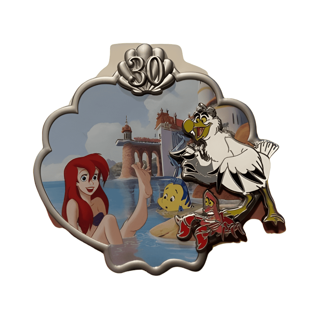 Ariel with Scuttle, Flounder and Sebastian Disney pin