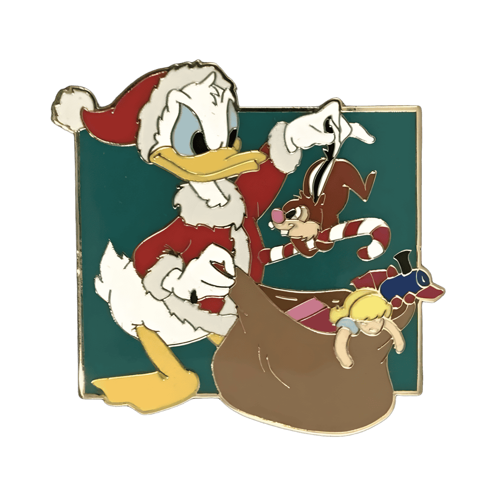 Donald Duck as Santa with Dale Disney pin