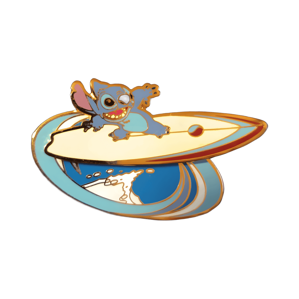 Surfing Stitch Disney pin