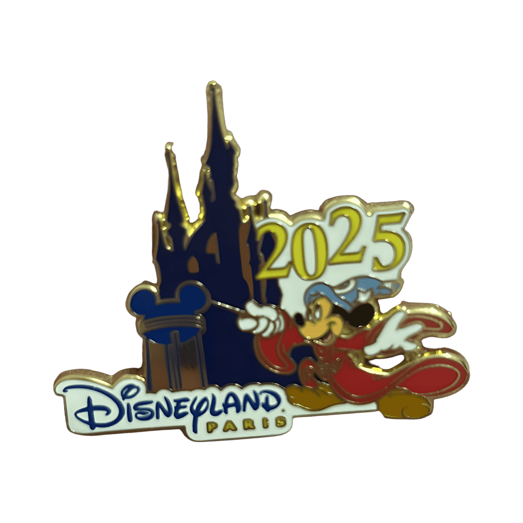 Sorcerer Mickey, Castle, and Earffel Tower Disney pin