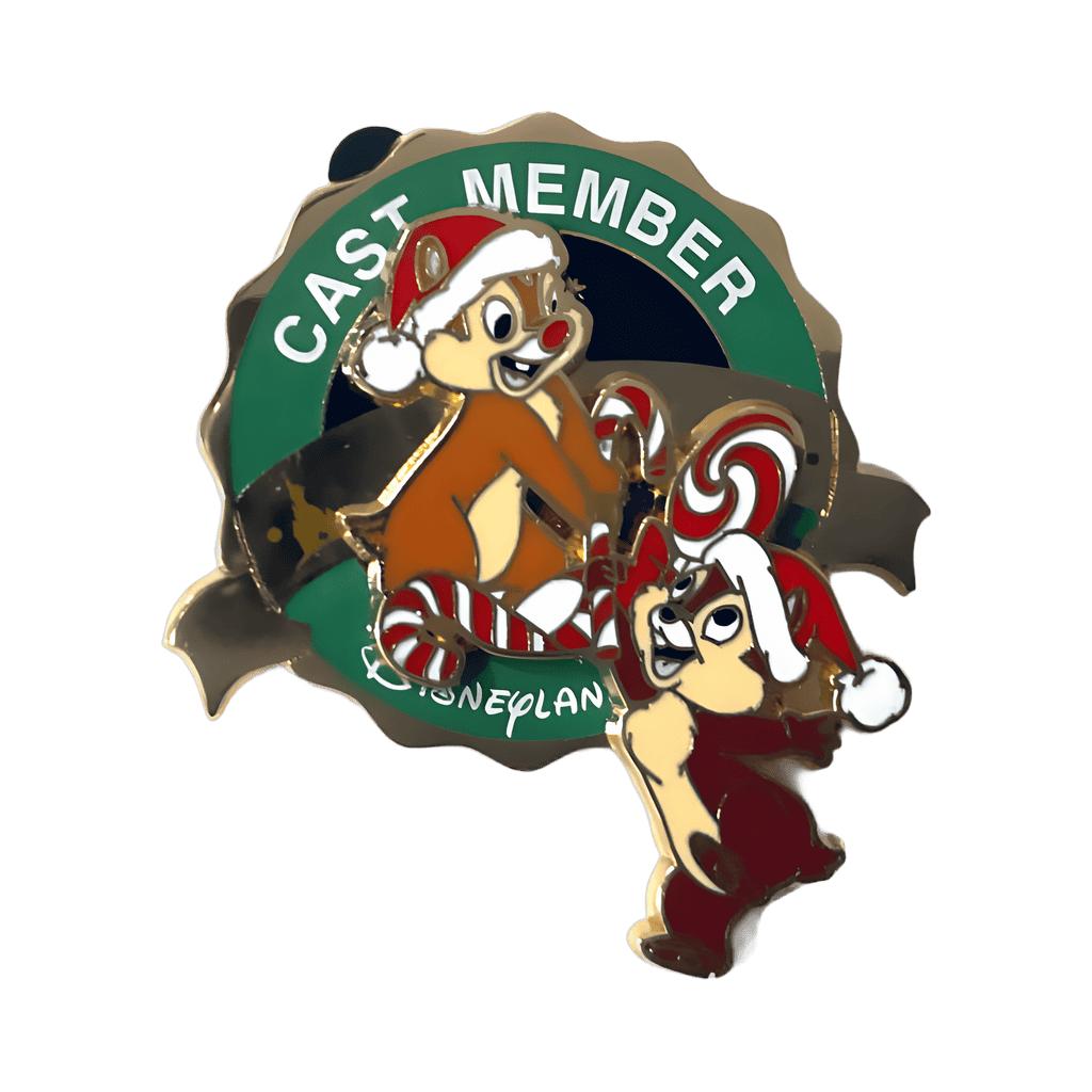 Chip & Dale Wearing Santa Hats Disney pin