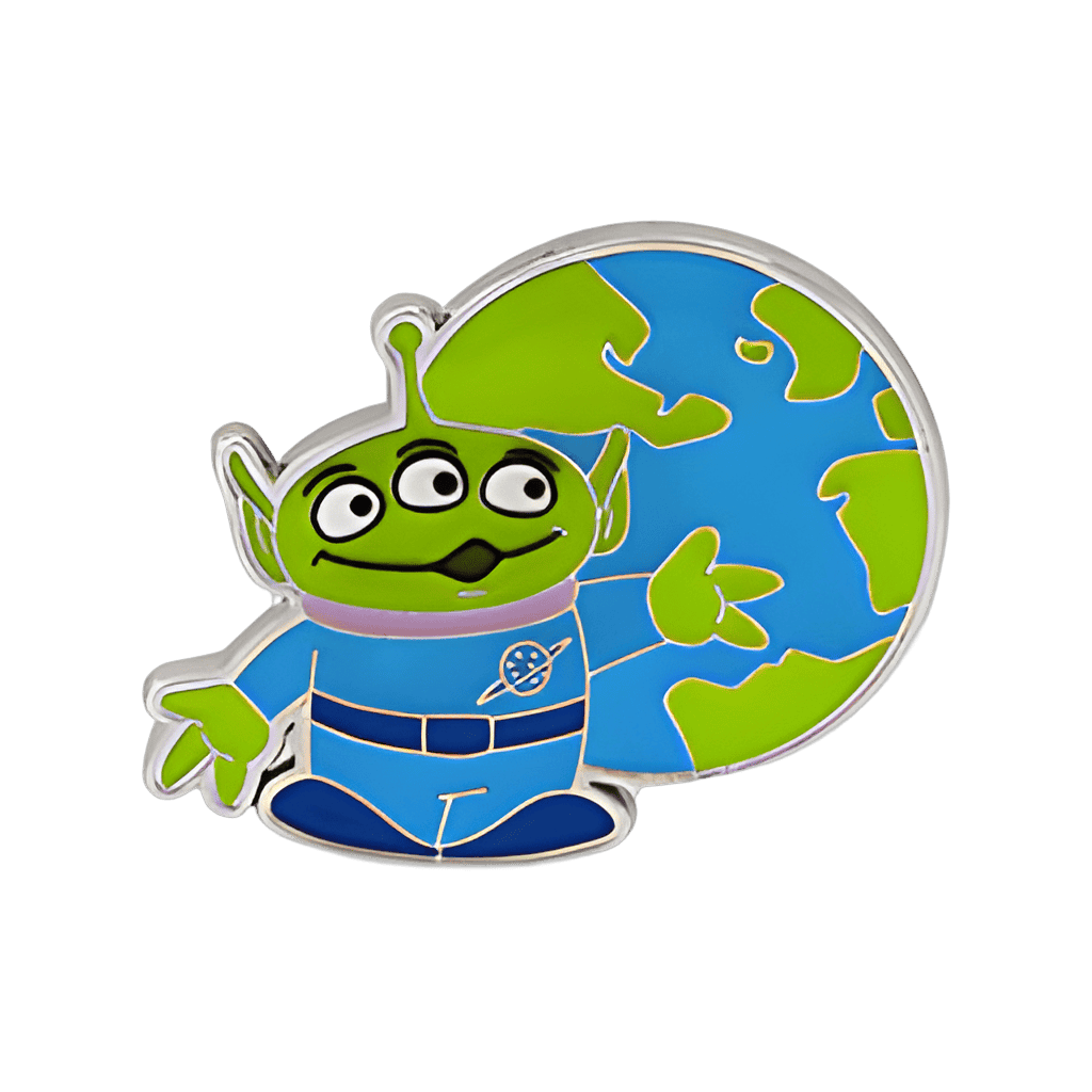 Little Green Man (Alien) with Earth Disney pin