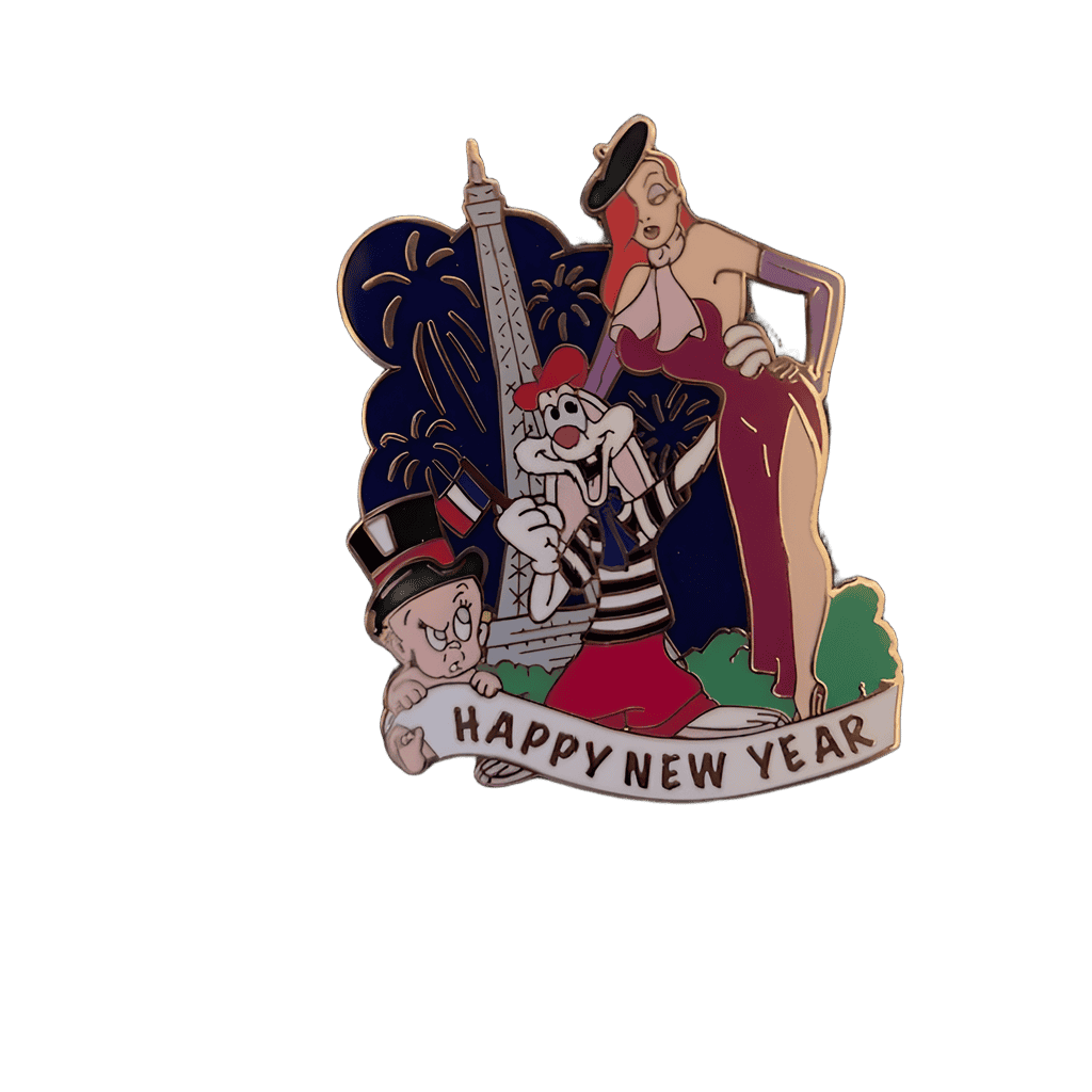 Jessica, Roger and Baby Herman - Eiffel Tower and Fireworks Disney pin