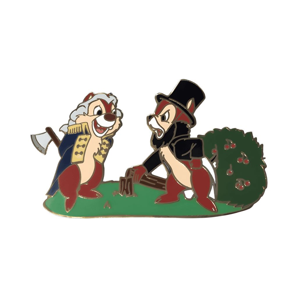 Chip and Dale as George Washington and Abraham Lincoln Disney pin