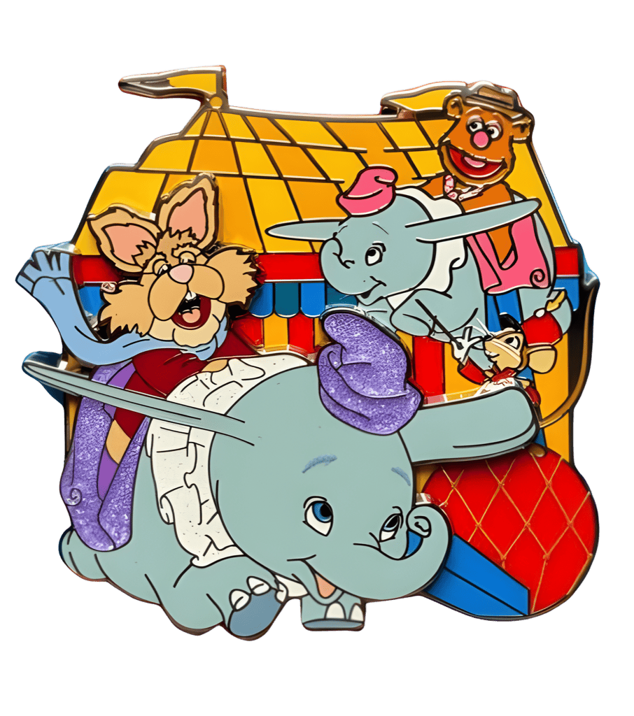 Bean Bunny and Fozzie Bear on Dumbo Disney pin