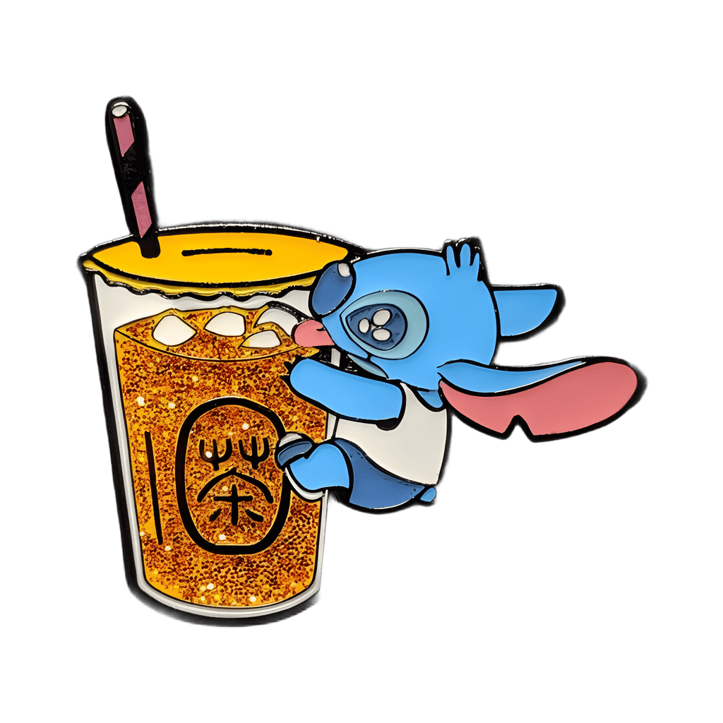 Stitch on Boba Drink Disney pin