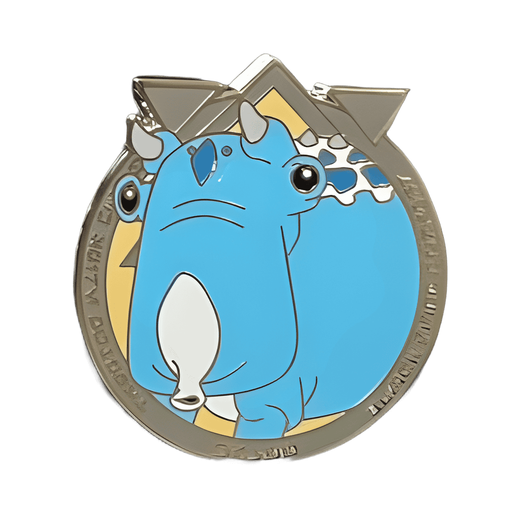 Blue Puffer Pig Disney pin