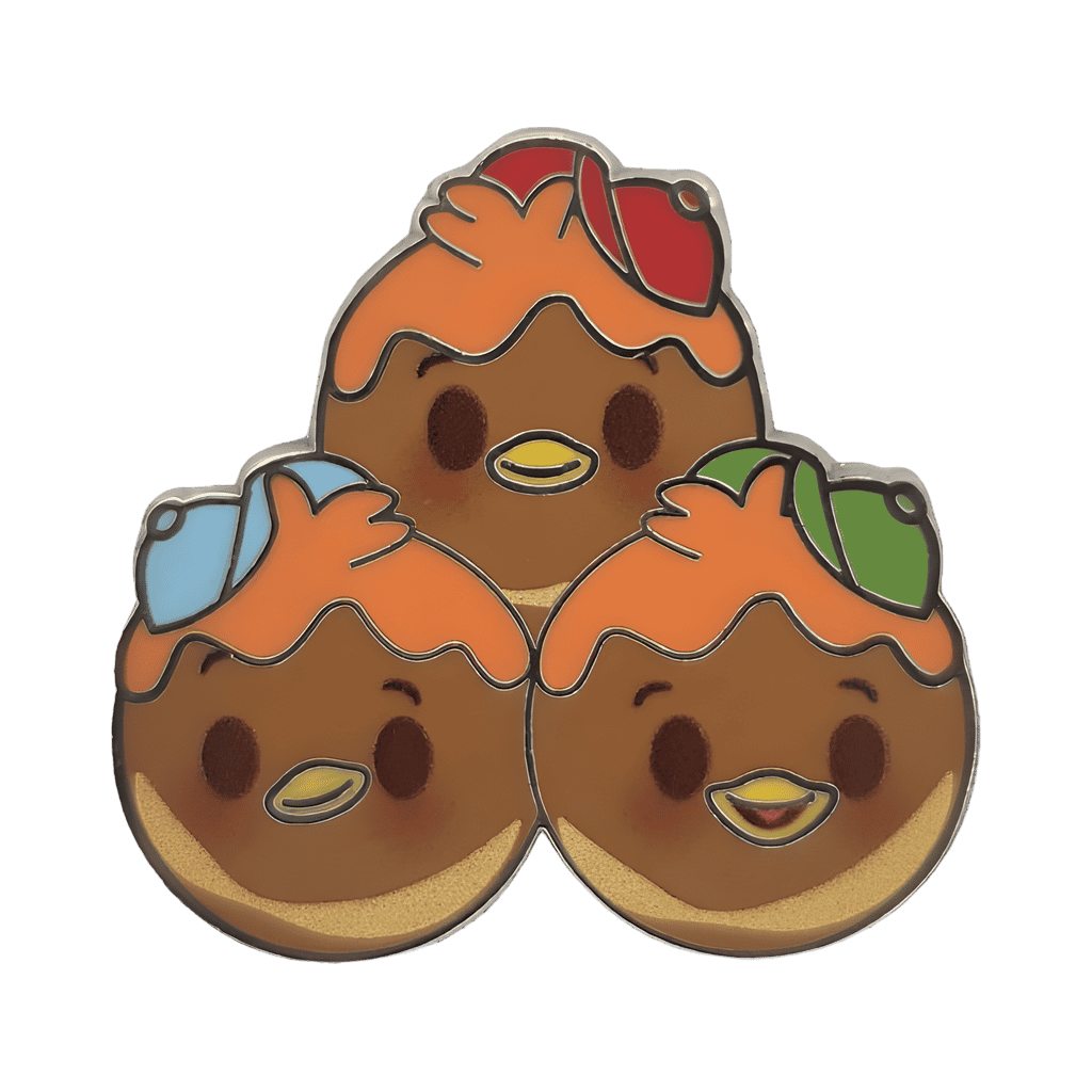 Huey, Dewey, and Louie Pastry Puff Trio and Caramel Drizzle Disney pin