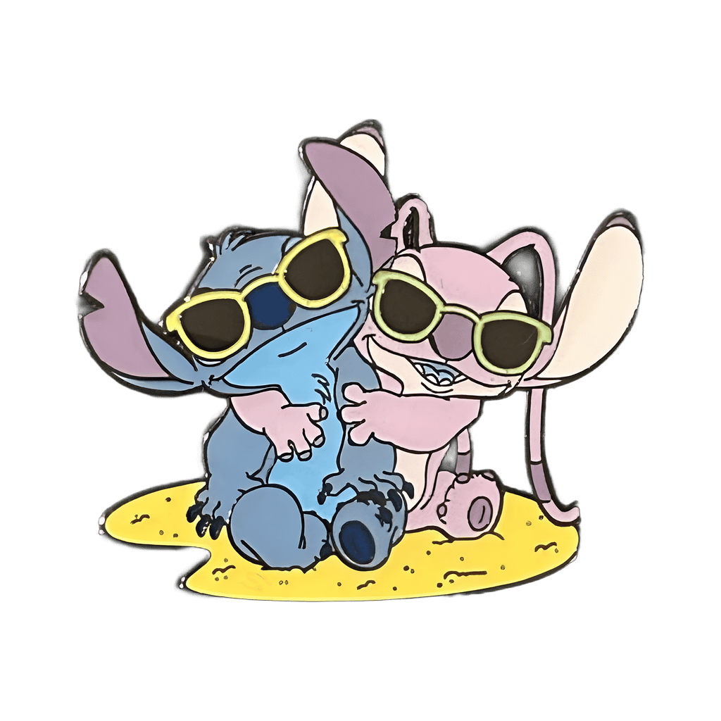 Angel hugging Stitch Disney pin