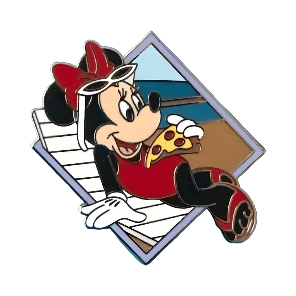 Minnie Eating Pizza Disney pin
