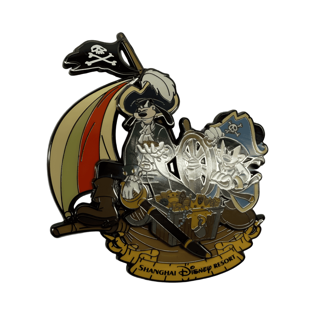 Goofy & Mickey on a Pirate Ship Disney pin