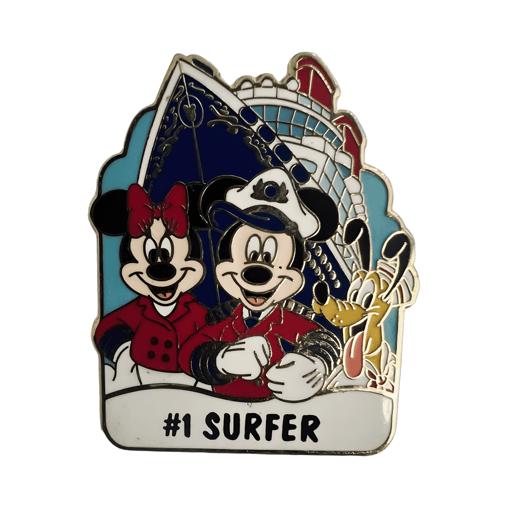 Mickey, Minnie, and Pluto- #1 Surfer Disney pin