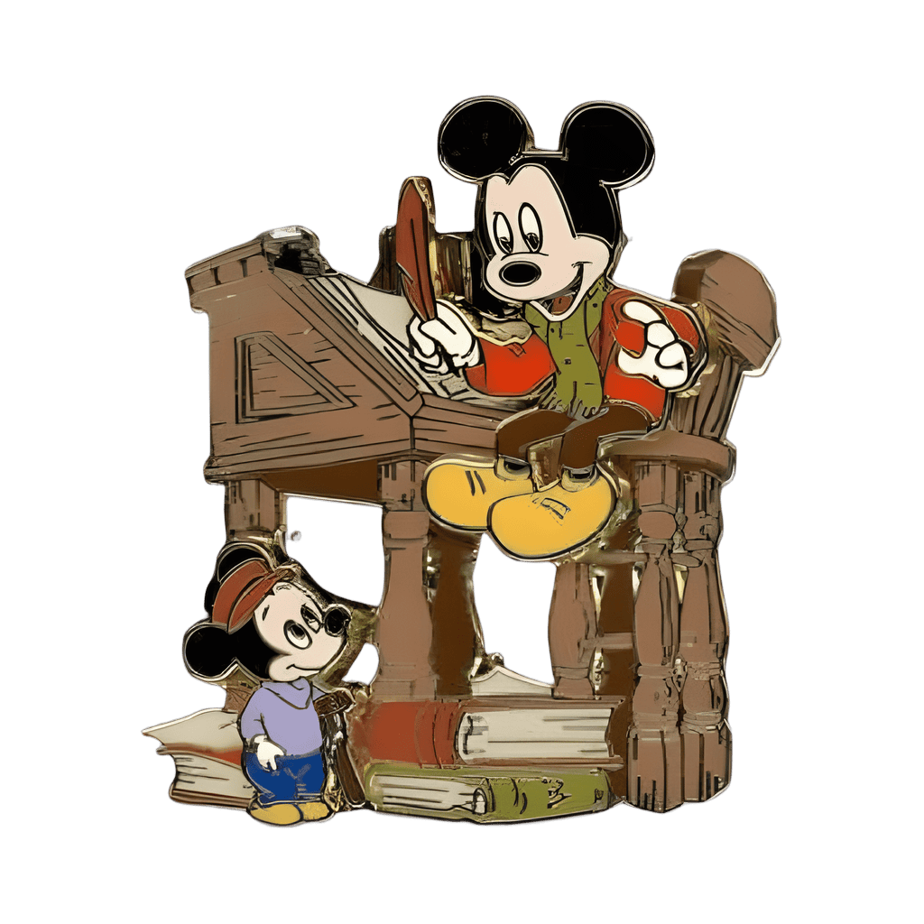 Mickey and Morty at Desk Disney pin