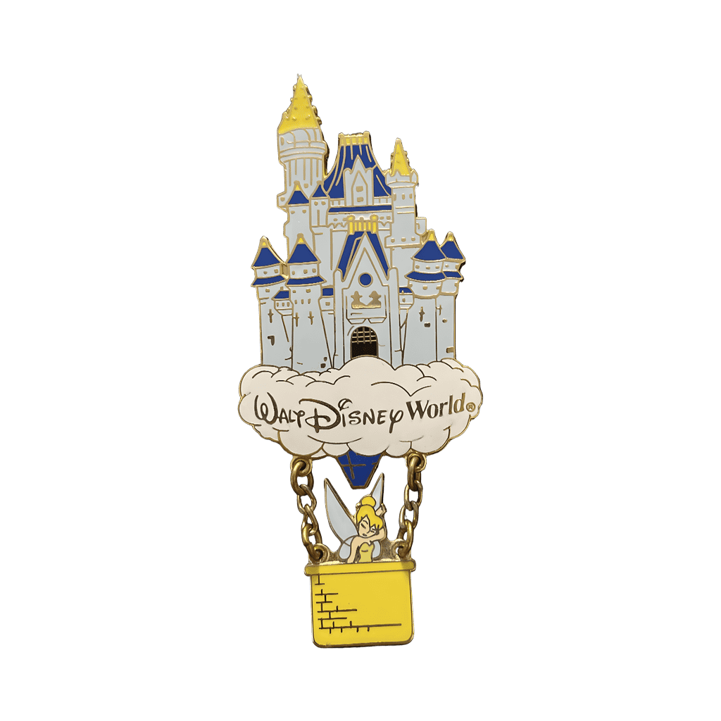 Castle with Tinker Bell Basket Dangle Disney pin
