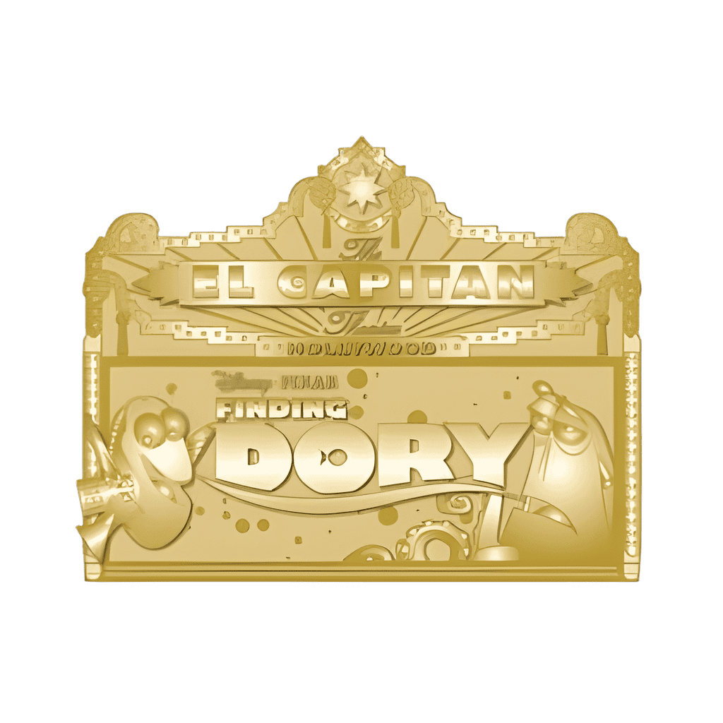 Finding Dory 3D Diecast Gold Disney pin