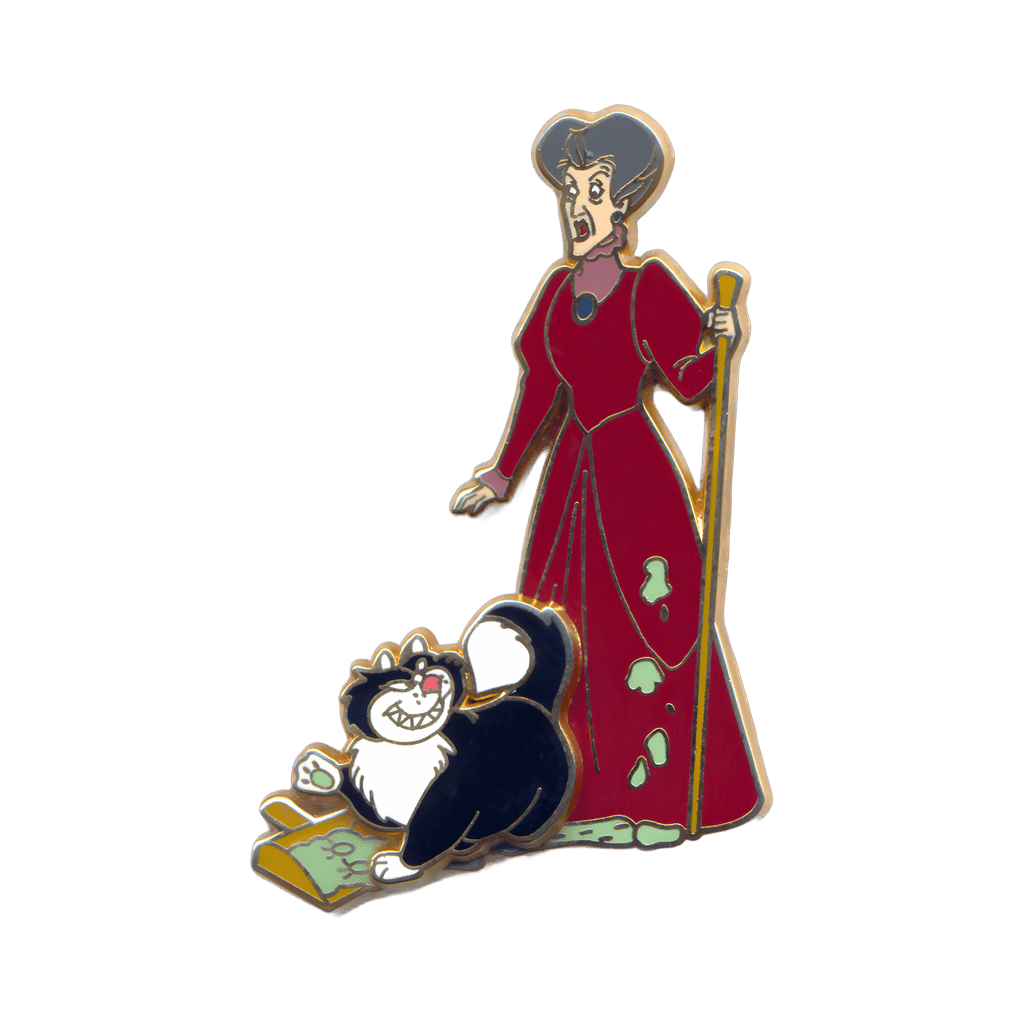 Lady Tremaine with Lucifer and a Dustpan Disney pin