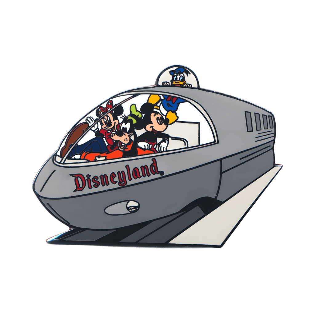 Mickey and Friend Riding the Disneyland Monorail Disney pin