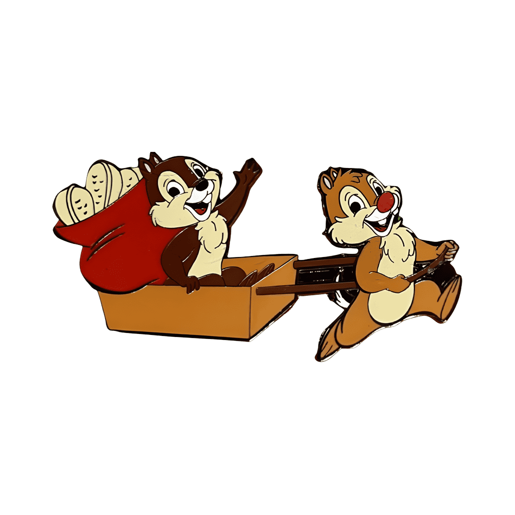 Chip 'N Dale with Peanut Cart Disney pin