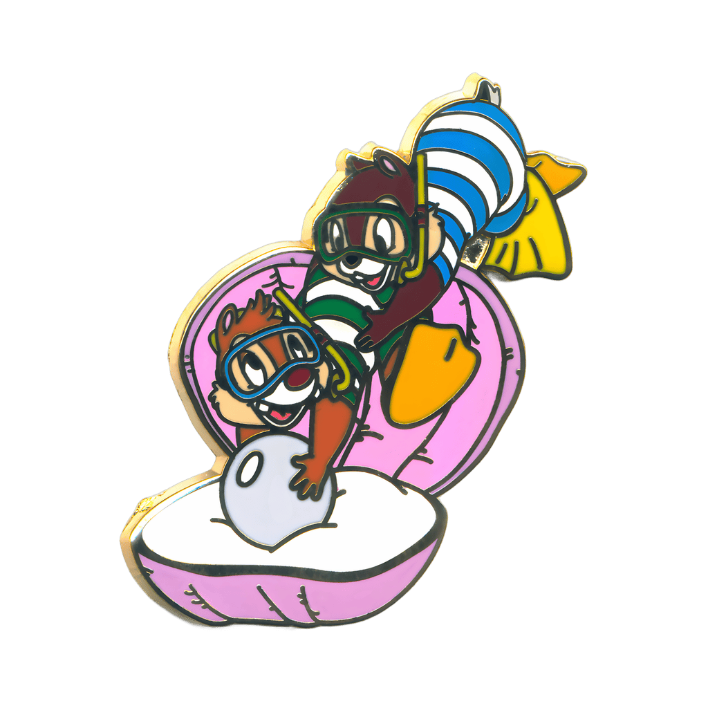 Chip and Dale Pearl Diving Disney pin