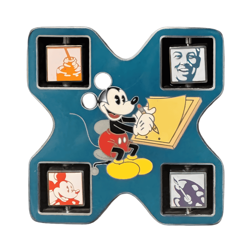 Walt DIsney, Mickey - Spinner Logo Disney pin