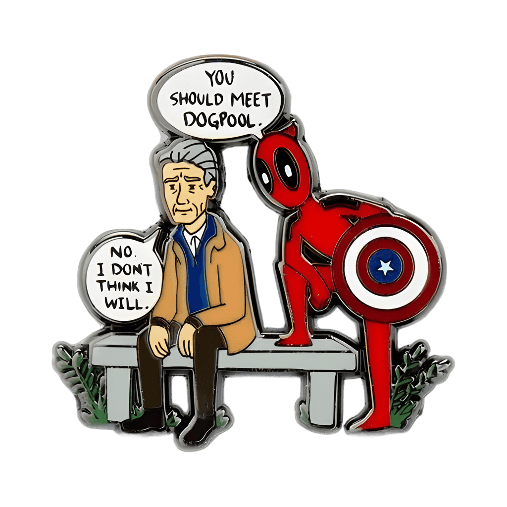 Deadpool & Old Man Steve Disney pin