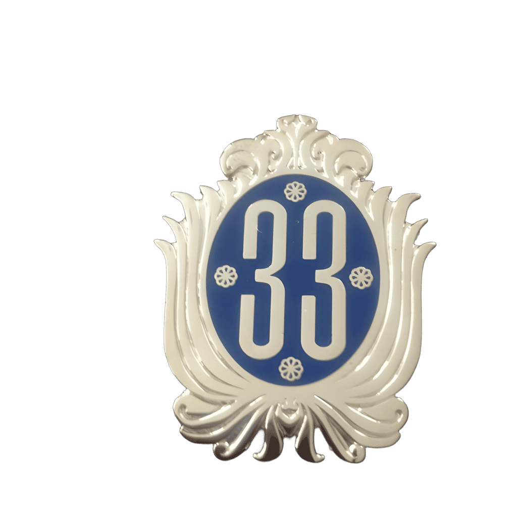 Silver and Blue Member's Logo Disney pin