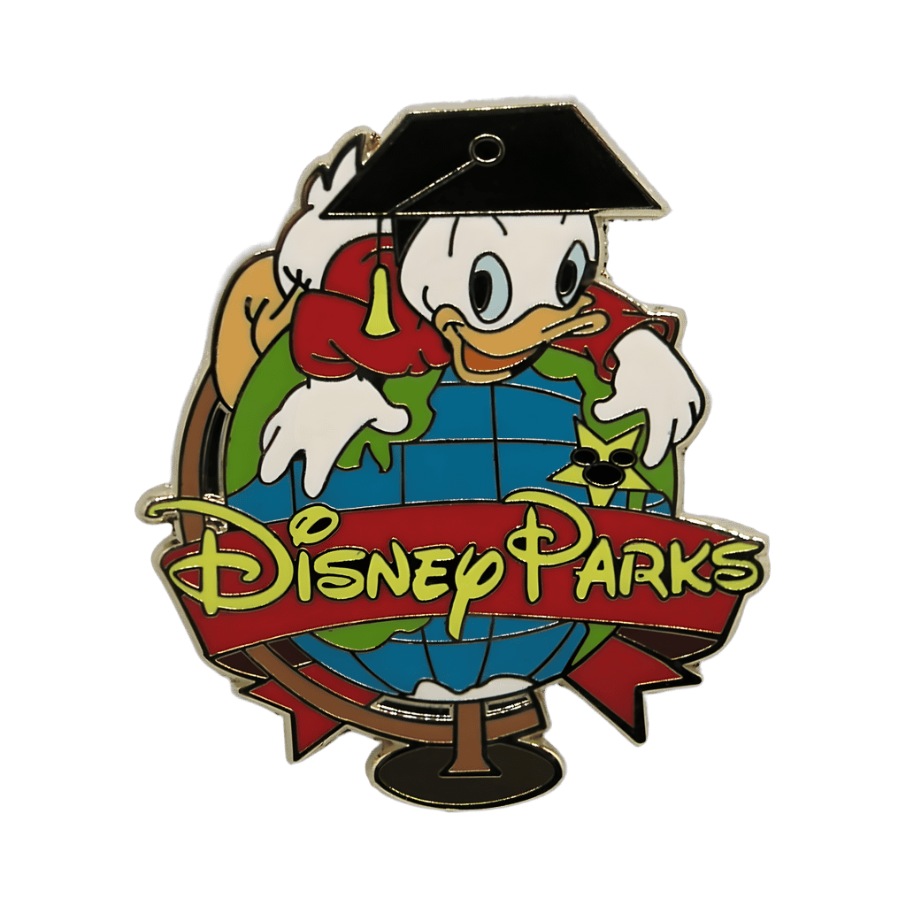 Huey on Globe (Disney Parks) Disney pin