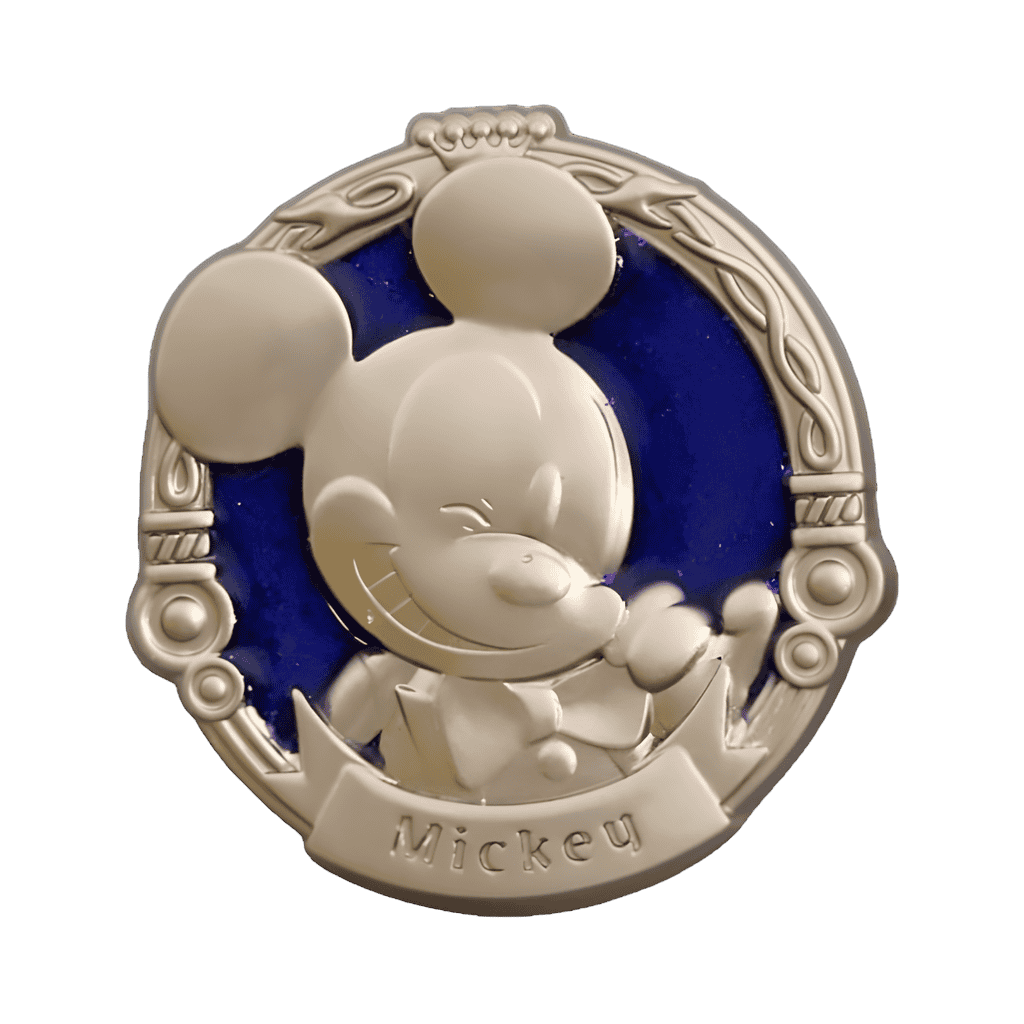 Disney100 Mickey and Grim Sculpted Gold Frame Set - Mickey Disney pin