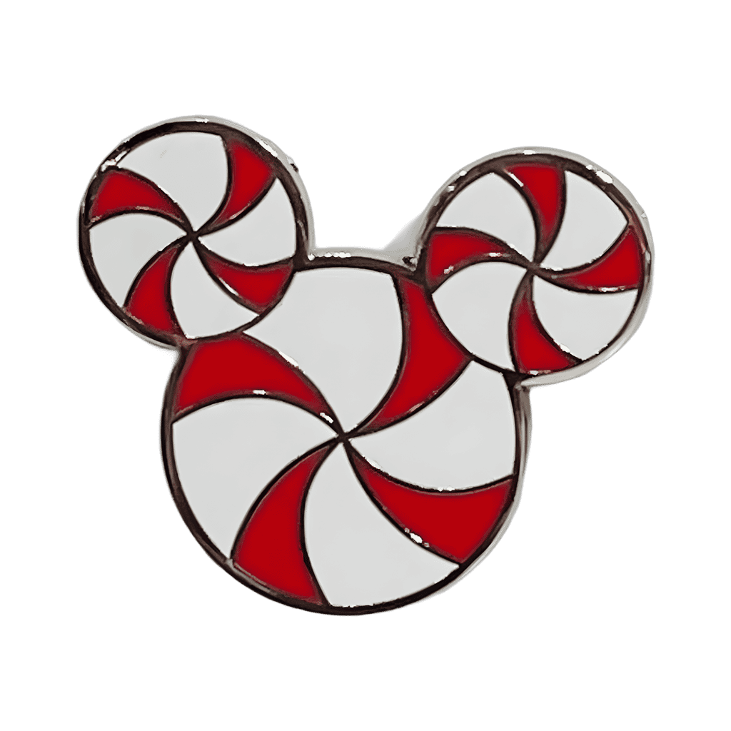 Peppermint candy Mickey head Disney pin